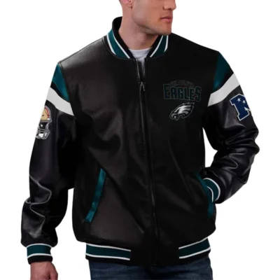 buy Philadelphia Eagles Bomber Leather Jacket