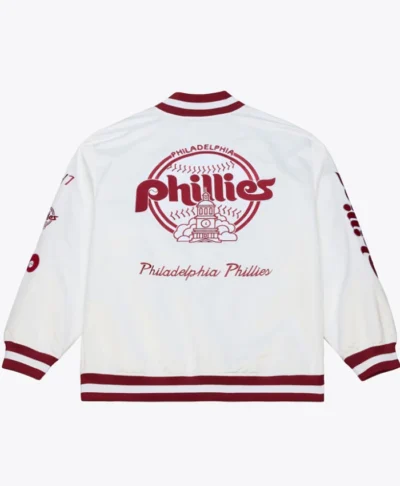 buy Philadelphia Phillies Arctic White Full-Snap Satin Jacket