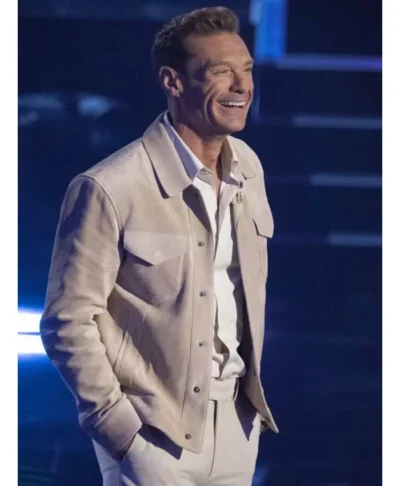 buy Ryan Seacrest American Idol Beige Suede Jacket