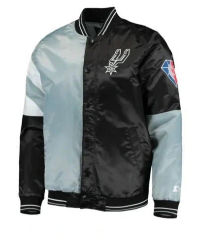buy San Antonio Spurs Satin Bomber Jacket