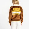 buy San Diego Padres The Wild Collective Brown Velvet Jacket