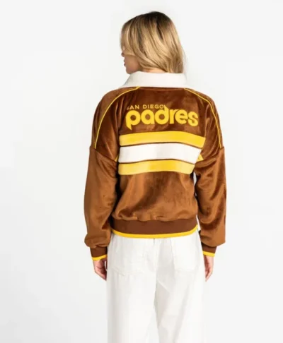 buy San Diego Padres The Wild Collective Brown Velvet Jacket