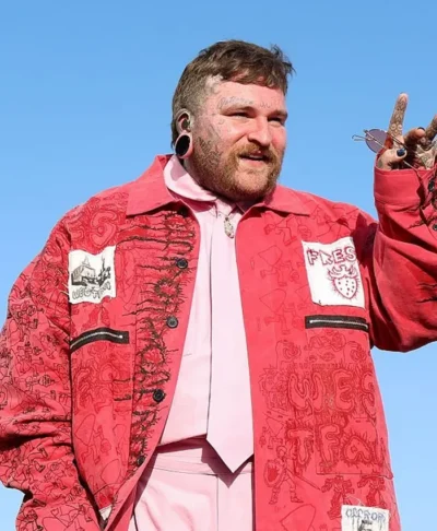 buy Teddy Swims 2026 Coachella Red Coat