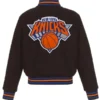 buy now NY Knicks Embroidered Black Varsity Wool Jacket