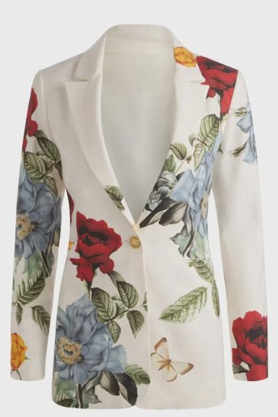 off white fitted blazer
