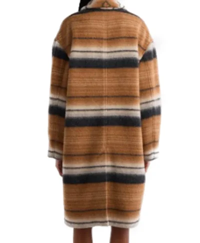order now Lindsay Crane-Martin Beef S02 Tan Black Striped Coat