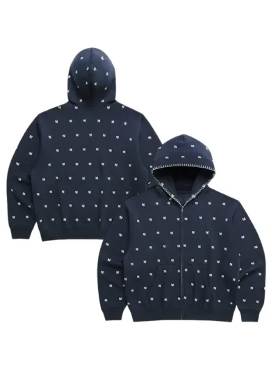 order now Madhappy X Yankees Embroidered Fleece Zip Up Hoodie