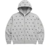 shoo Madhappy X Yankees Embroidered Fleece Zip Up Hoodie