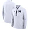 shop Dusty May Michigan Wolverines Half-Zip Sweatshirt