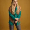 shop Lainey Wilson Keepin Country Cool Green Fringe Blazer