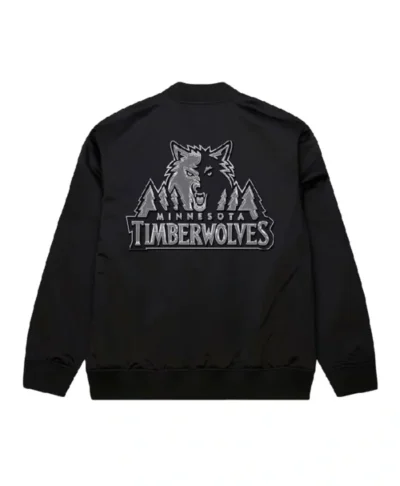 shop Minnesota Timberwolves Chrome Black Jacket