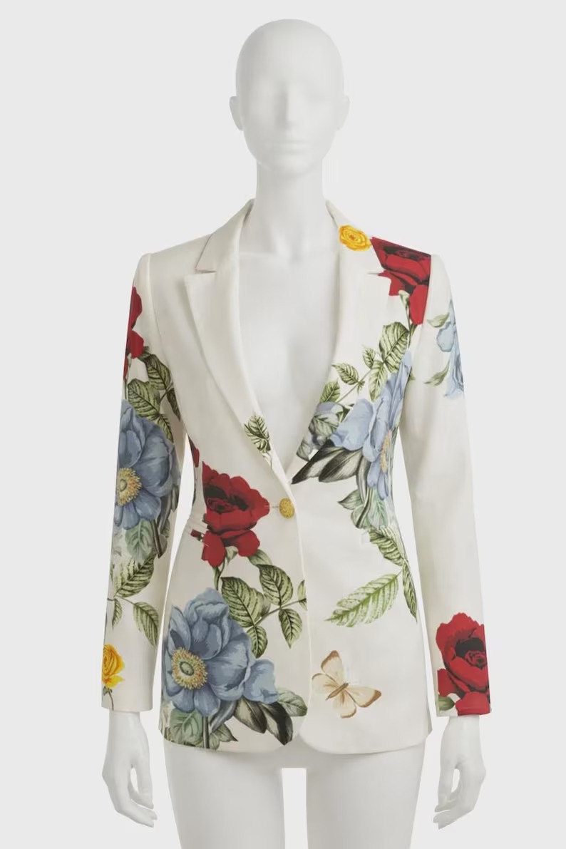 women’s floral print blazer