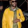 2 Chainz Celebrity Yellow Leather Jacket for Men