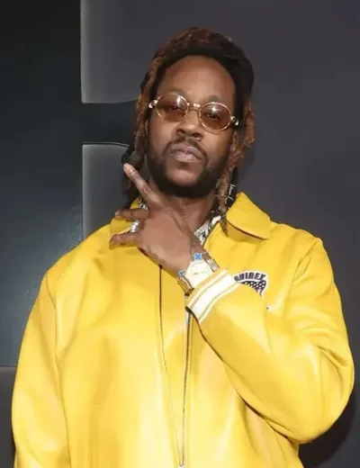 2 Chainz Celebrity Yellow Leather Jacket for Men