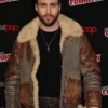 Aaron Taylor-Johnson Comic Con Shearling Leather Jacket
