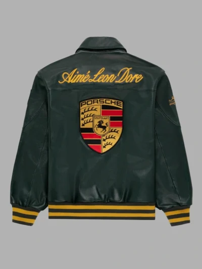 Aime Leon Dore x Porsche Leather Jacket Luxury Racing Edition