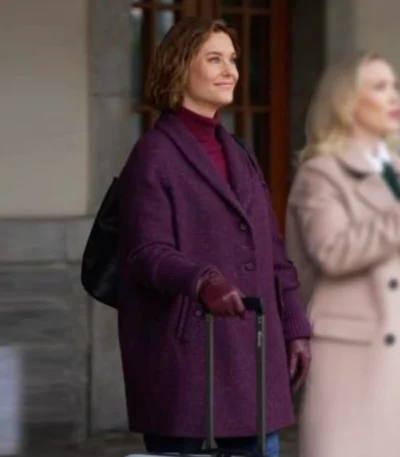 An Alpine Holiday Ashley Williams Purple Coat