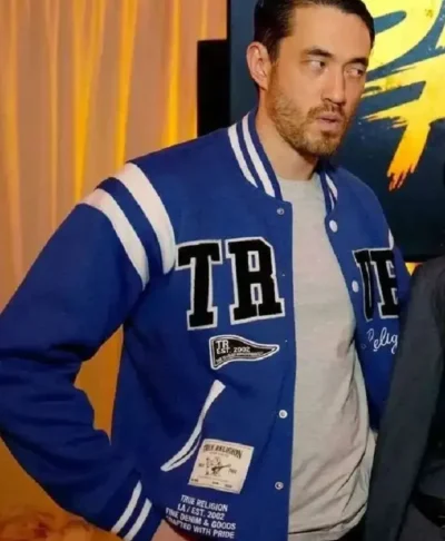 Andrew Koji Street Fighter Blue Varsity Jacket