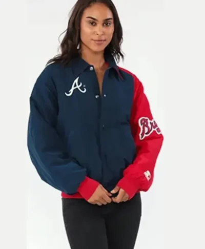 Atlanta Braves Blue & Red Varsity Jacket