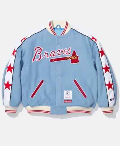 Atlanta Braves Supreme x Mitchell & Ness Varsity Jacket