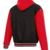 Atlanta Hawks Black Red Wool Bomber Jacket