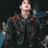 BTS World Tour Stanford 2026 Jungkook Black Biker Jacket