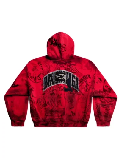 Balenciaga Distressed Skater Style Zip-Up Hoodie