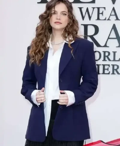 Barbara Palvin Devil Wears Prada 2 Blue Blazer