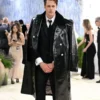 Bill Skarsgård leather coat