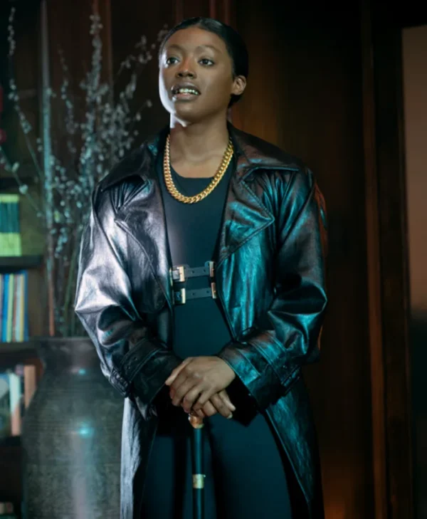 Black Mafia Family S03 Ren King Leather Long Coat