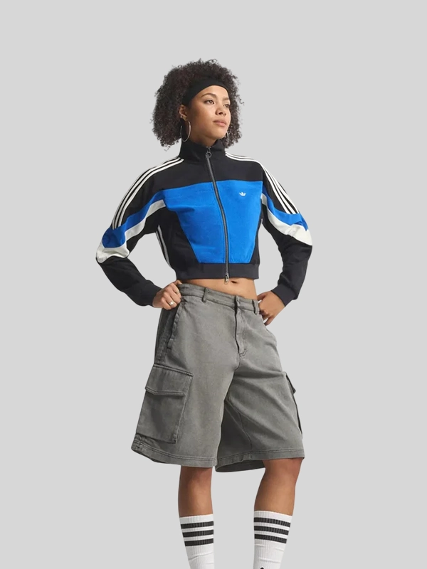 Blue Color Block Jacket
