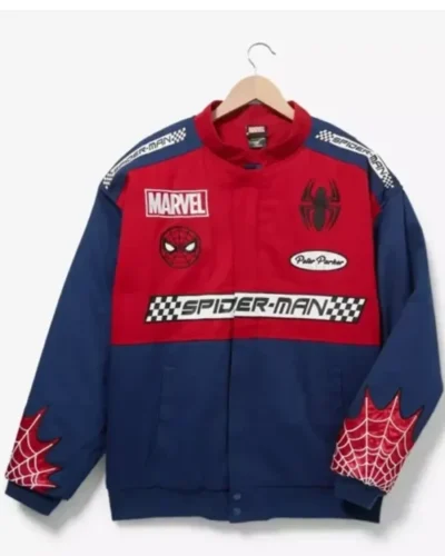 Box Lunch Spiderman Blue Red Bomber Jacket