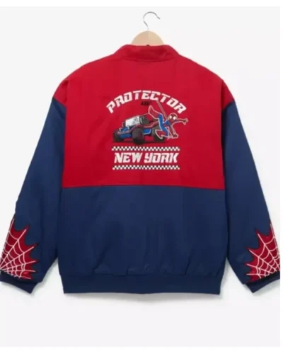 Box Lunch Spiderman Blue Red Bomber Jacket