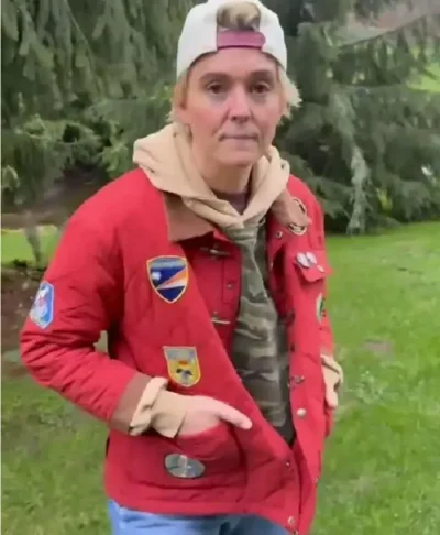 Brandi Carlile NYC 2026 Red Quilted Jacket