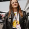 Brie Larson F1 Grand Prix 2026 Biker Jacket