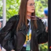 Brie Larson F1 Grand Prix 2026 Biker Jacket