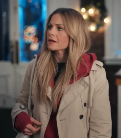 Candace Cameron Bure Elegant Holiday Trench Coat