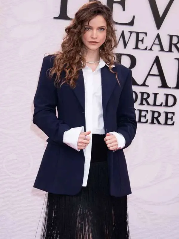 Devil Wears Prada 2 Barbara Palvin Blue Blazer