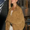 Dua Lipa Brown Suede Jacket LA 2026