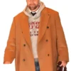 Elegant Travis Kelce Inspired NYC Brown Coat