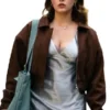 Ella Bright Brown Suede Jacket Off Campus S01