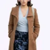 Ella Bright Brown Wool Coat Off Campus S01