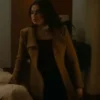 Ella Bright Brown Wool Coat Off Campus S01