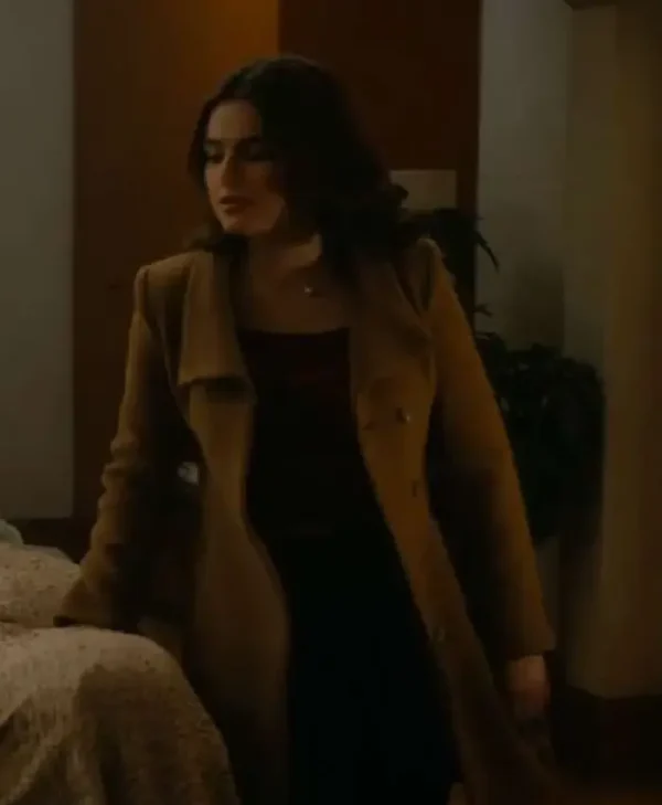 Ella Bright Brown Wool Coat Off Campus S01