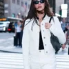 Ella Hunt White Jacket NYC 2026