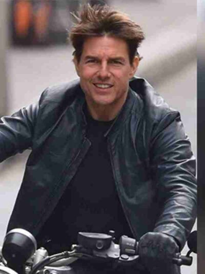 Ethan Hunt Mission Impossible 7 Black Leather Jacket