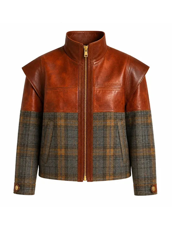 Ferrari Gradient Leather Wool Jacket