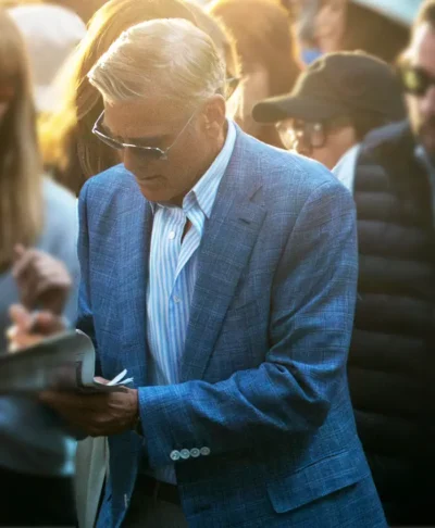 George Clooney Inspired Jay Kelly Blue Blazer Jacket