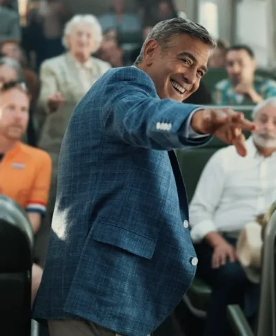 George Clooney Inspired Jay Kelly Blue Blazer Jacket