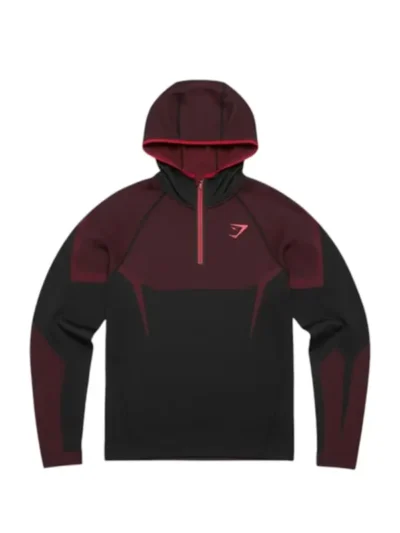 Gymshark Onyx 5.0 Seamless Red Hoodie